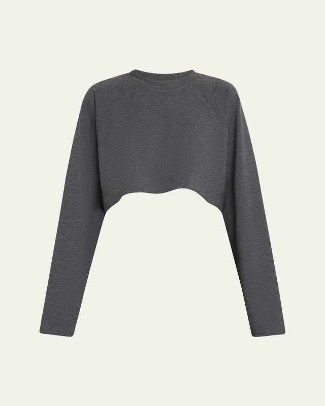 Oversized Raglan-Sleeve Cropped Top